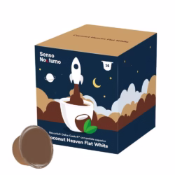 Nocturno Coconut Heaven Flat White - Senso Nocturno 16 pods for Dolce Gusto