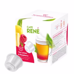 Lemon & Raspberry Tea - Cafe René 16 pods for Dolce Gusto