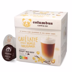 Vanilla Macadamia Latte - Columbus 12 pods for Dolce Gusto