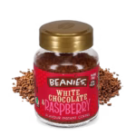 White Choc & Raspberry - Beanies 50 g instant coffee