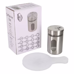 Coffee Art Set Shaker and 16 stencils