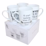 4 Quote Mugs (4 x 300 ML.) Gift Box