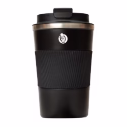 Stainless Steel Thermal Mug - Kaffekapslen With silicone grip – 350ml.