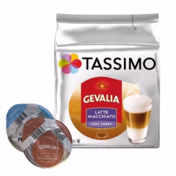 Gevalia Latte Macchiato Less Sweet 16 pods for Tassimo