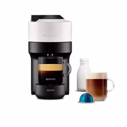 Nespresso Vertuo Pop Automatic Pod coffee machine for Americano, Decaf, Espresso by Krups in Coconut White