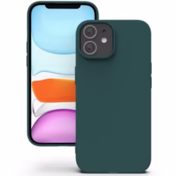 YATWIN Silicone Case for iPhone 11, Soft-Touch, Shockproof, DustProof, Antiskid Full Body Armour Phone Cover for Apple iPhone 11 - Dark Green
