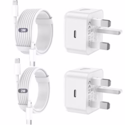 Fast Charge for iPhone 14 13, 2Pack PD for iPhone charger Fast Charge UK Plug With iPhone Charger Cable [ MFi Certified] Fast Charging Lightning Cable for iPhone 14 13 12 11 Pro Max XS X 8 6, iPad