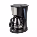GEEPAS 750ml Filter Coffee Machine | Fast Brewing 600W Coffee Maker for Instant Coffee, Espresso, Macchiato & More | Keep Warm & Anti-Drip Function Reusable Nylon Filter, Black