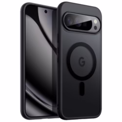 JETech Magnetic Case for Google Pixel 10/10 Pro 2025, Compatible with MagSafe and Pixelsnap Charger, Translucent Matte Back Shockproof Phone Cover (Obsidian)