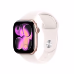 Apple Watch Series 11 GPS 42mm Smartwatch with Rose Gold Aluminium Case with Light Blush Sport Band S/M. Sleep Score, Fitness Tracker, Health Monitoring, Always-On Display, Water Resistant