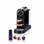 Nespresso Citiz Coffee Machine by De'Longhi for Original Coffee Pods, Italian Inspired Espresso, Quality Coffee, Starter Capsule Set Included, EN167.B, Black