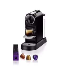Nespresso Citiz Coffee Machine by De'Longhi for Original Coffee Pods, Italian Inspired Espresso, Quality Coffee, Starter Capsule Set Included, EN167.B, Black