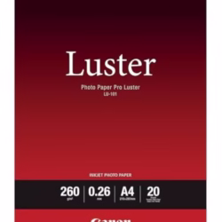 Canon A4 Pro Luster Photo Paper (Pack of 20), White