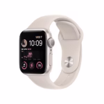 Apple Watch SE (2nd Gen) (GPS, 40mm) - Starlight Aluminium Case with Starlight Sport Band, Regular (Renewed)