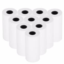 10 Rolls Thermal Paper Till Rolls, Kids Instant Camera Refill Print Paper, White Portable Thermal Printing Camera Photo Paper Rolls Best Choice for Kid's Instant Camera