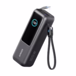Anker Laptop Power Bank, 25,000mAh Portable Charger with Triple 100W USB-C Ports for Multi-Device Charging, Built-In and Retractable Cables, For iPhone 17/16/15 Series, Samsung (Charger not included)