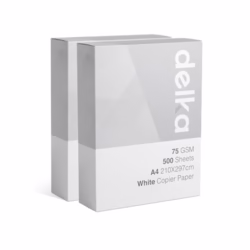 delka Multi-Purpose A4 Printer Paper, 75gsm A4 Paper, 2 Ream, 1000 Sheets, White