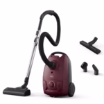 AEG 5000 Series Bagged Cylinder Vacuum Cleaner AB51C2DR, Strong Suction Power, 3L Dust Capacity, Ergonomic Design, High Filtration System, For Hard Floors & Carpets, Dustbag Full Indicator, Dark Red