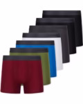 FM London 7-pack Mens Boxers, Tag Free - Cotton Rich, Breathable, Soft and Stretchy Mens Underwear
