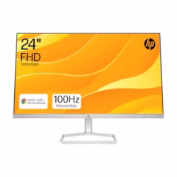 HP Series 5 23.8” Monitor | FHD IPS Display | 100 Hz Refresh Rate | 99% sRGB | 300 Nits Brightness | 1500:1 Contrast Ratio | Adjustable Tilt | Works with Chromebook | 1 HDMI 1.4, 1 VGA | White | 524sw