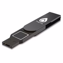 Thetis FIDO2 Security Key Fingerprint USB A, Two Factor Authenticator, Multi-Layered Protection HOTP / U2F Compatible Windows, MacOS, Gmail, Linux for Office Business - Black