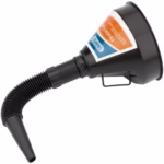 Draper 140mm PVC Flexible Funnel | Gauze Filter | Handle for Efficient Refilling | Multifunctional Funnels | 56141, Black