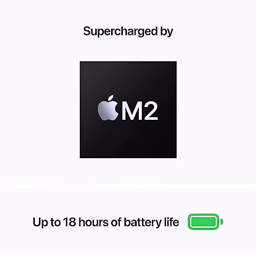 2022 Apple MacBook Air with Apple M2 chip (13.6-inch, 8GB RAM, 256GB SSD Storage) Midnight (Renewed) - Image 3