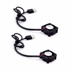 JZK 25x25x10mm DC 5V Mini USB Cooling Fan, 25mm Low Noise, 3400 RPM, 0.02A, Ball Bearing, 2510 Small Brushless DC Fan for Development Board, Graphics Card, 3D Printer