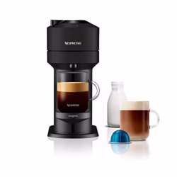 Nespresso Vertuo Next Coffee Machine by De'Longhi, Over 30 Varieties of Pods, 6 Coffee Cup Sizes, Americano, Starter Capsule Set Included, EN120.BM, Matte Black