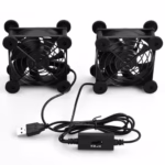 2 Pcs USB 5V PC Cooling Fan 120mm, 2 In 1 USB Computer Fan, Dual Ball Bearing Fan, 12CM Quiet Case Fan, Brushless Fan 2600RPM 32CFM with L/M/H 3 Adjustable Speed, for Router PC CPU TV Box (120MM)