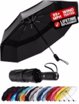 Repel Umbrella Windproof Travel Umbrellas for Rain - Easy Auto Open Close, Durable & Compact, Strong Fiberglass Frame, Waterproof Canopy - Backpack, Purse, Portable UV Umbrella