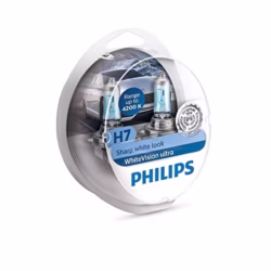 Philips WhiteVision ultra H7 car headlight bulb, 4.200K, set of 2