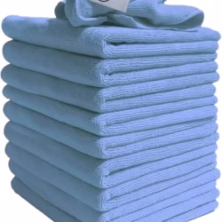 DCS Microfibre Cleaning Cloth, Blue, Pack of 10, Large Size: 40x40cm. Super Soft Premium Streak Free Washable Cloth Duster for Kitchen, Bathrooms, Surfaces, Mirrors, Car, Motorbike