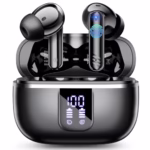 Wireless Earbuds, Bluetooth 5.4 Headphones in Ear 3D Bass Stereo, 46H Wireless Earphones with 4 ENC Noise Cancelling Mic,IP7 Waterproof Bluetooth Ear Buds With Touch Control for iOS Android.Black