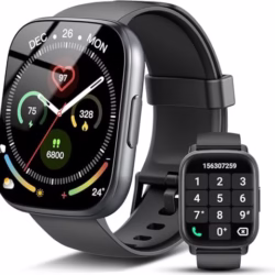 Smart Watches for Men Women (Answer/Make Calls), 1.95" Touchscreen Fitness Watch with 110+ Sport Modes, Heart Rate/Sleep Monitor/Pedometer Fitness Tracker, IP68 Waterproof Smartwatch for Android iOS