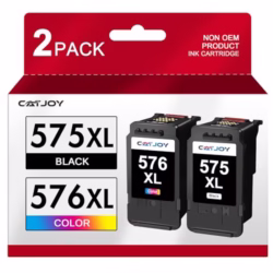 PG-575XL CL-576XL Ink Cartridges，575XL 576XL Printer Cartridges Replacement for Canon 575 576 Ink Cartridges for Canon PIXMA TS3550i TR4750i TR4755i TS3750i TR4751i Printer (1*Black, 1*Colour)