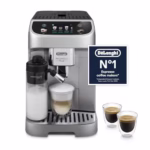 De'Longhi ECAM322.70.SB Magnifica Plus Automatic Coffee Machine with LatteCrema Hot, Bean to Cup Espresso Machine with 18 One-Touch Recipes, Full-Touch Control Panel, 1450W, Silver/Black