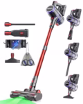 V15 Ultra Cordless Vacuum Cleaner, 48KPA/550W/70min Stick Vacuum with 1.5L Dustbin, Wall-mounted Charging/Removable Battery, Anti-Tangled Handheld Vacuum for Hard Floors Carpet Car Pet Hair