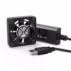 ELUTENG Mini 40mm 5V USB Fan Desk PC Fans with L/M/H 3 Adjustable Speed Portable USB Computer Fan Case Box Electronic Cooling Fan 5300 RPM with Metal Grill for Laptop/TV Box/AV Cabinet/PS4/PS5/Router