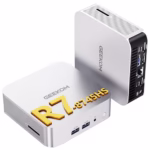 GEEKOM A8 Mini PC Windows 11 Pro, with AMD Ryzen 7 8745HS (Up to 5.1GHz), 32GB DDR5 RAM & 1TB PCIe 4.0 SSD (Expandable), USB4 (40Gbps), Dual HDMI 4K@120Hz, 6×USB/WiFi 6E/BT5.2 for Gaming, Office, Home
