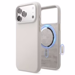 elago Magnetic Silicone Case Compatible with iPhone 17 Pro Max Case 6.9” - Compatible with MagSafe, Premium Liquid Silicone Material, Protective Cover, Shockproof, Slim Phone (Stone)
