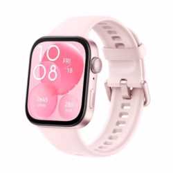 HUAWEI WATCH FIT 3 Smartwatch for men women, iOS & Android, Up to 10 Days Battery Life, Bluetooth Calls, GPS Smartwatch, Aluminum Case, AMOLED Display, Health&Fitness Tracker, Pink strap