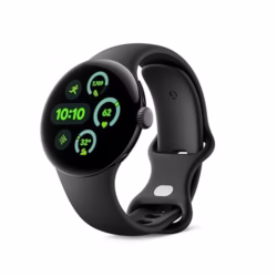 Google Pixel Watch 3 (41 mm) ? Android smartwatch with heart rate tracking, advanced running from Fitbit, fitness insights, 24-hour battery ? Matte Black Aluminium Case ? Obsidian band ? Wi-Fi