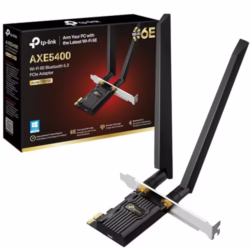TP-Link Archer TXE72E AX5400Mbps Tri-Band WiFi 6E Bluetooth 5.3 PCIe Adapter with Two Antennas, Ultra-Low Latency WiFi Adapter for PC, Ideal for AR/VR, 8K Streaming, Supports Windows 11, Easy Setup