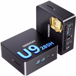 GEEKOM [99TOS AI Power 2025 IT15 Mini PC Windows 11 Pro, Intel U9-285H (Up to 5.4GHz), 32GB DDR5 RAM & 2TB NVMe SSD (Expandable), 4K@120Hz Quad Display/Dual USB4/Wi-Fi 7 for Home Office Gaming