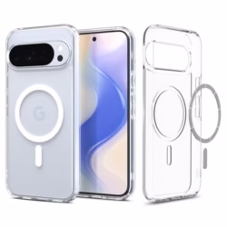 Spigen Ultra Hybrid MagFit Case for Google Pixel 10 and Pixel 10 Pro, Compatible with Pixelsnap and MagSafe [2025 New Feature] - Clear White