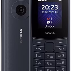 Nokia 110 4G Feature Phone with 4G, Camera, Bluetooth, FM radio, MP3 player, MicroSD, Long-Lasting Battery, and Pre-loaded Games, Dual Sim - Blue