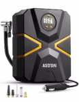 AstroAI Tyre Inflator Air Compressor 12V DC, Car Accessories Digital Tyre Pump 150 PSI, Preset Tyre Pressure & Auto Shutoff, Electric tyre Pumps for Cars Motorcycles Bikes
