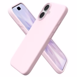ORNARTO Compatible with iPhone 17 Case 6.3", Slim Liquid Silicone 3 Layers Full Covered Soft Gel Rubber 17 Phone Cases Cover 6.3 inch-Chalk Pink