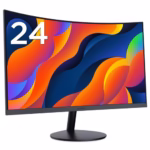KOORUI 24 Inch Curved Computer Monitor- Full HD 1080P 100Hz Gaming Monitor 1500R LED HDMI VGA, Tilt Adjustment, Eye Care, Black 24N5CA